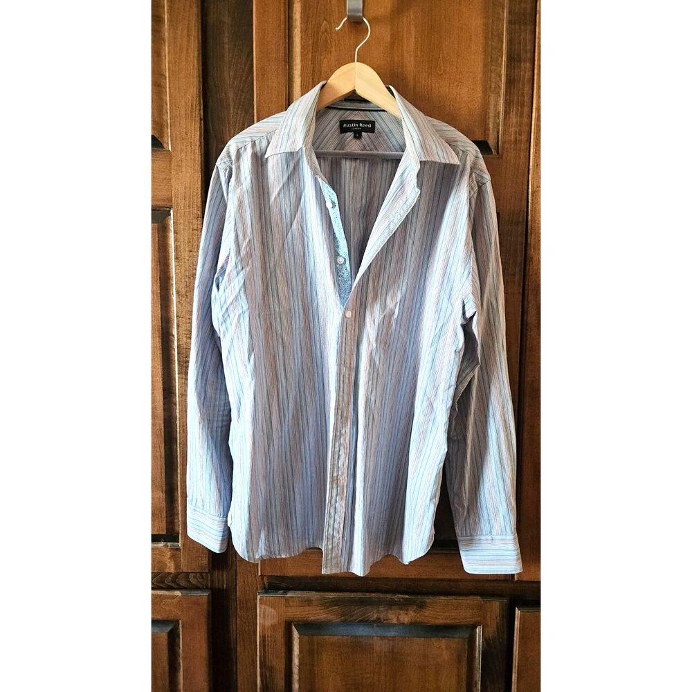 Vintage Austin Reed London Striped Men's Dress Shirt | Office | dopamine